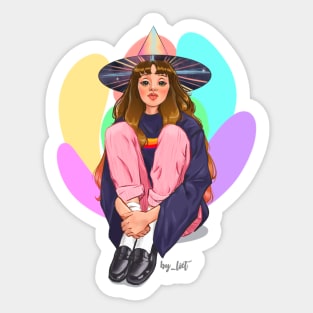 Young witch powers Sticker